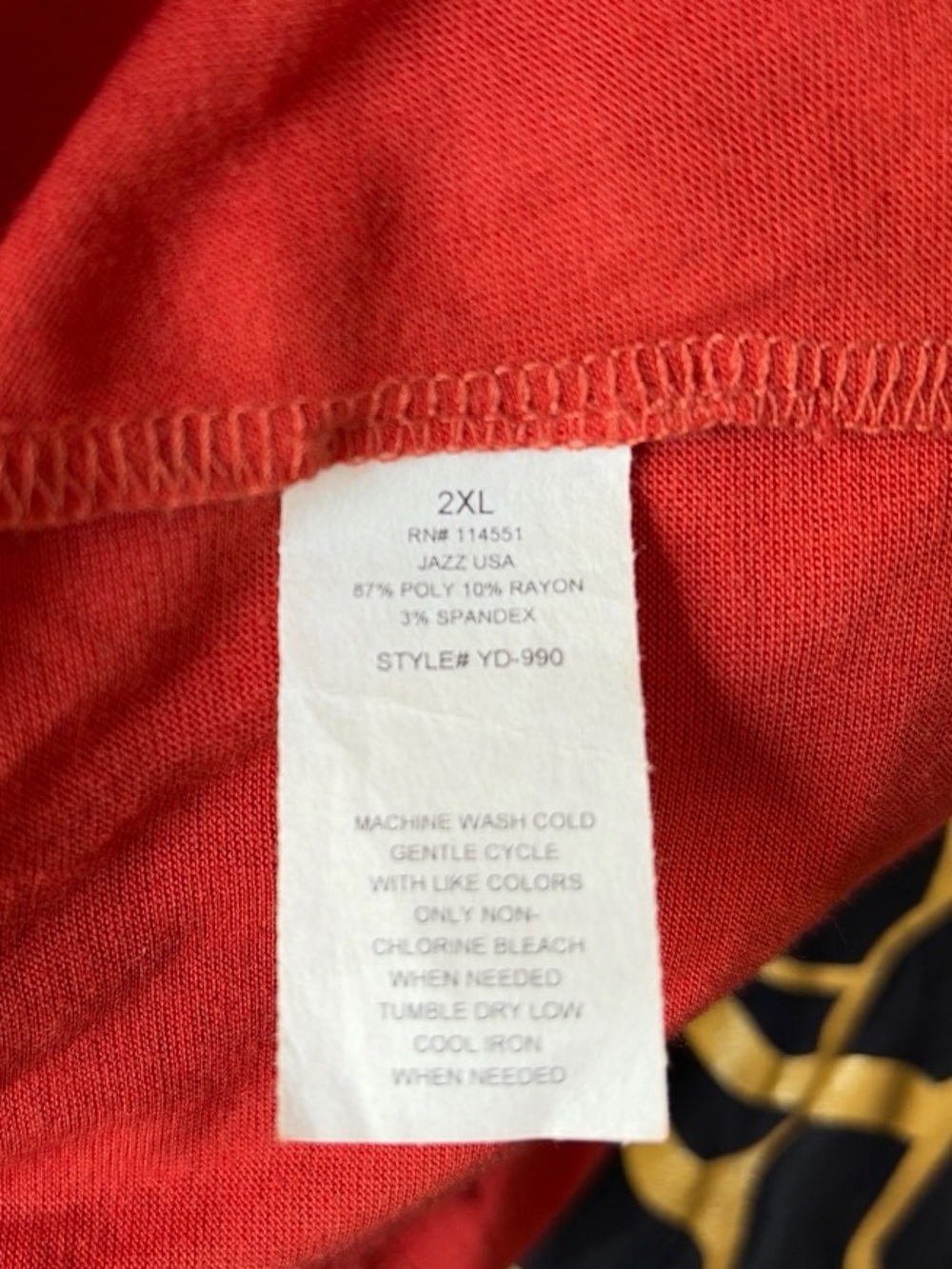 Orange V-Neck Jumpsuit with Elastic Waist - Unbranded - Picture 7 of 7